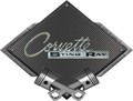 Corvette C3 Stingray Emblem Black Diamond Crossed Pistons Steel Sign