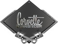 Corvette C3 Stingray Black Diamond Crossed Pistons Steel Sign