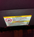 2022-2026 Ford MACH E Sun Visor Warning Label Covers