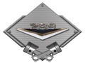 Ford Mustang 289 Silver Carbon Diamond Steel Sign
