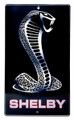 Shelby Snake Gray and Maroon letters Steel Sign