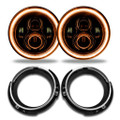 ORACLE 7" HIGH POWERED LED HEADLIGHTS (PAIR) - BLACK BEZEL (5769B-xxx)