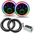 ORACLE 7" HIGH POWERED LED HEADLIGHTS (PAIR) - BLACK BEZEL (5769B-xxx)