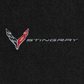 Corvette C8 Crossed Flags Logo and Stingray Script Floor and Trunk Mats - Lloyd Mats Ultimat
