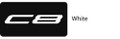 Corvette C8 Sun Visor Warning Label Blackouts white