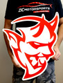 Dodge Demon Cutout Red Steel Sign