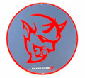 Dodge Demon Grey and Red Steel Sign