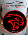 Dodge Hellcat Black and Red Metal Sign