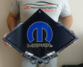 Mopar Blue Omega Pistons Steel Sign