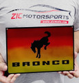 Vintage Ford Bronco Sunset Lucid Steel Sign