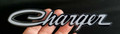Dodge Charger Script Steel Magnet Sign - Grey
