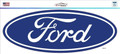 Ford Blue Oval Vinyl Decals in/out door with air release NOT OE Replacements