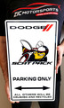 Dodge Scatpack Parking Only Garage Sign