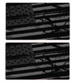 2019 - 2024 Chevy Tahoe Sun Visor Warning Blackouts with Ghost American Flag