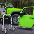 Jeep Wrangler  2 Door Aluminum Folding Rolling Door Cart