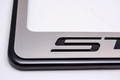 2016 C7 CORVETTE - LICENSE PLATE FRAME STINGRAY BLACK LETTERING | BLACK BASE W/BRUSHED STAINLESS TOP PLATE 2016 C7 CORVETTE - LICENSE PLATE FRAME STINGRAY BLACK LETTERING | BLACK BASE W/BRUSHED STAINLESS TOP PLATE