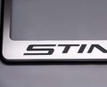 2015 C7 CORVETTE - LICENSE PLATE FRAME STINGRAY BLACK LETTERING | BLACK BASE W/BRUSHED STAINLESS TOP PLATE 2015 C7 CORVETTE - LICENSE PLATE FRAME STINGRAY BLACK LETTERING | BLACK BASE W/BRUSHED STAINLESS TOP PLATE