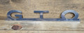 Pontiac GTO Script Chrome Steel Sign
