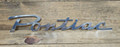 Pontiac Script Chrome Steel Sign