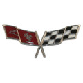 Corvette C3 77-79 Crossed Flag Emblem Garage Steel Sign