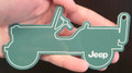 Jeep Cut-Out Green Garage Steel Magnet