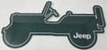 Jeep Cut-Out Green Steel Sign