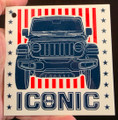 Jeep Iconic with Stars Steel Magnet