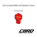 C8 Corvette Billet Oil Dipstick Cover - Red