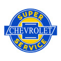 Chevrolet Super Service Emblem Flat Steel Sign