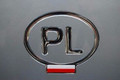 PL Country Decal Badge with Flag