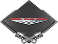 Pontiac GTO Rocker Black Diamond Cross Pistons Steel Sign