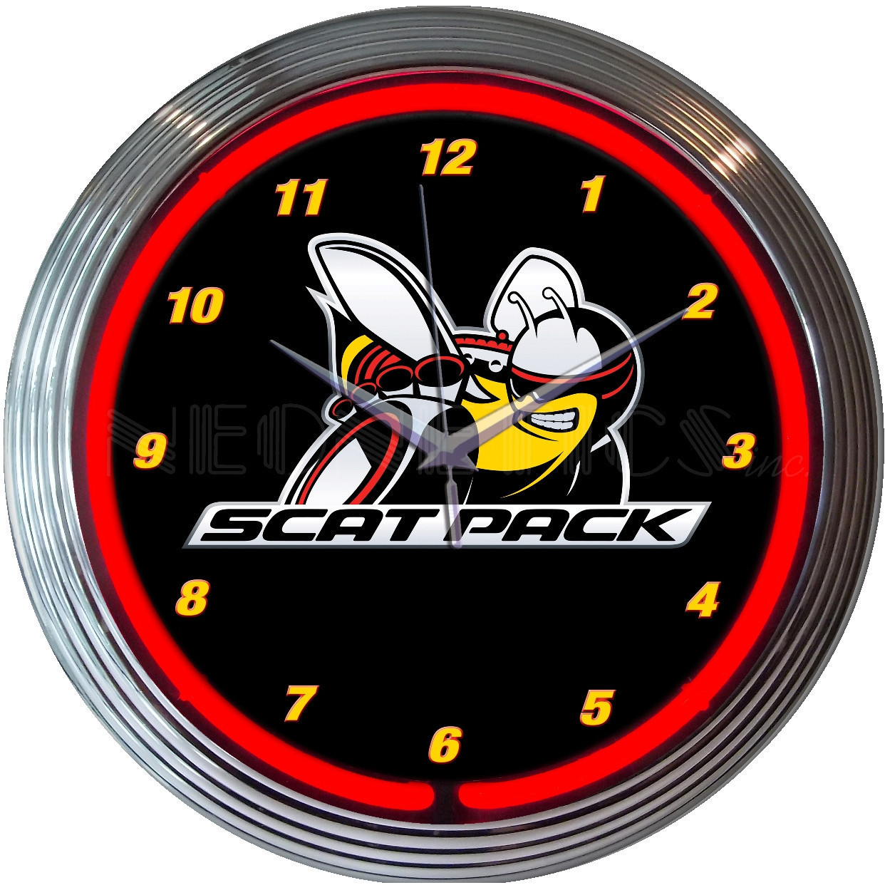 Neonetics Dodge Scat Pack Neon Clock - Thumbnail 2