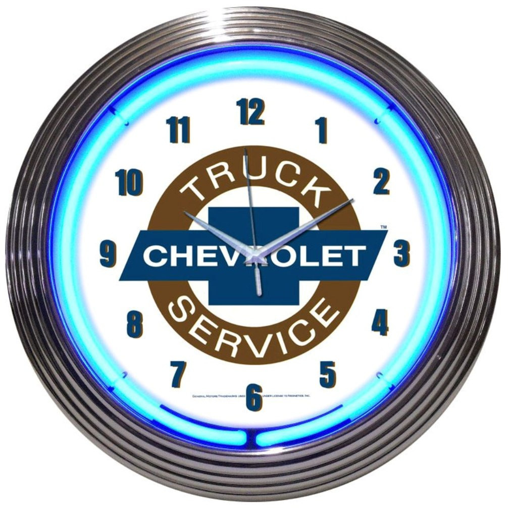 Neonetics Chevy Trucks Chevrolet Service Neon Clock - Thumbnail 2