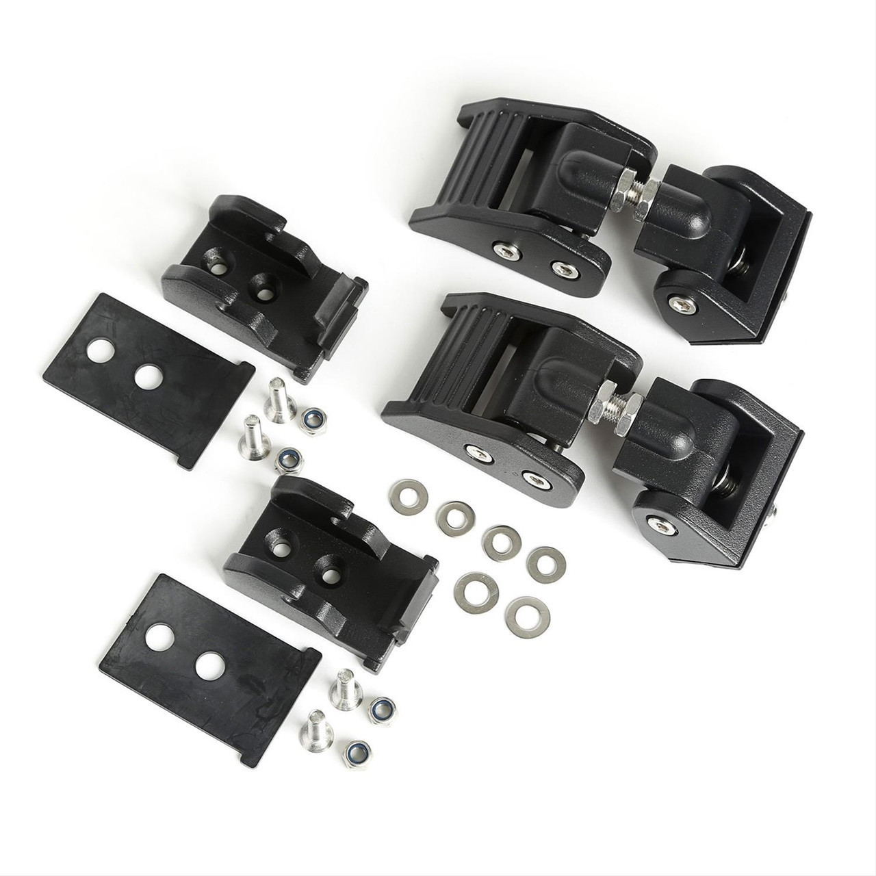 Rugged Ridge Hood Latch Kit Mounting Hardware Included Aluminum Textured Black Powder Coat Jeep Wrangler Jl Jlu 18 Kit Zic Motorsports