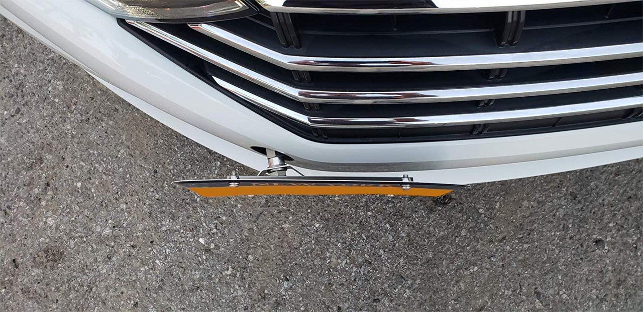 The NO Holes Tow Hook License Plate Bracket fits 2019 Present VW