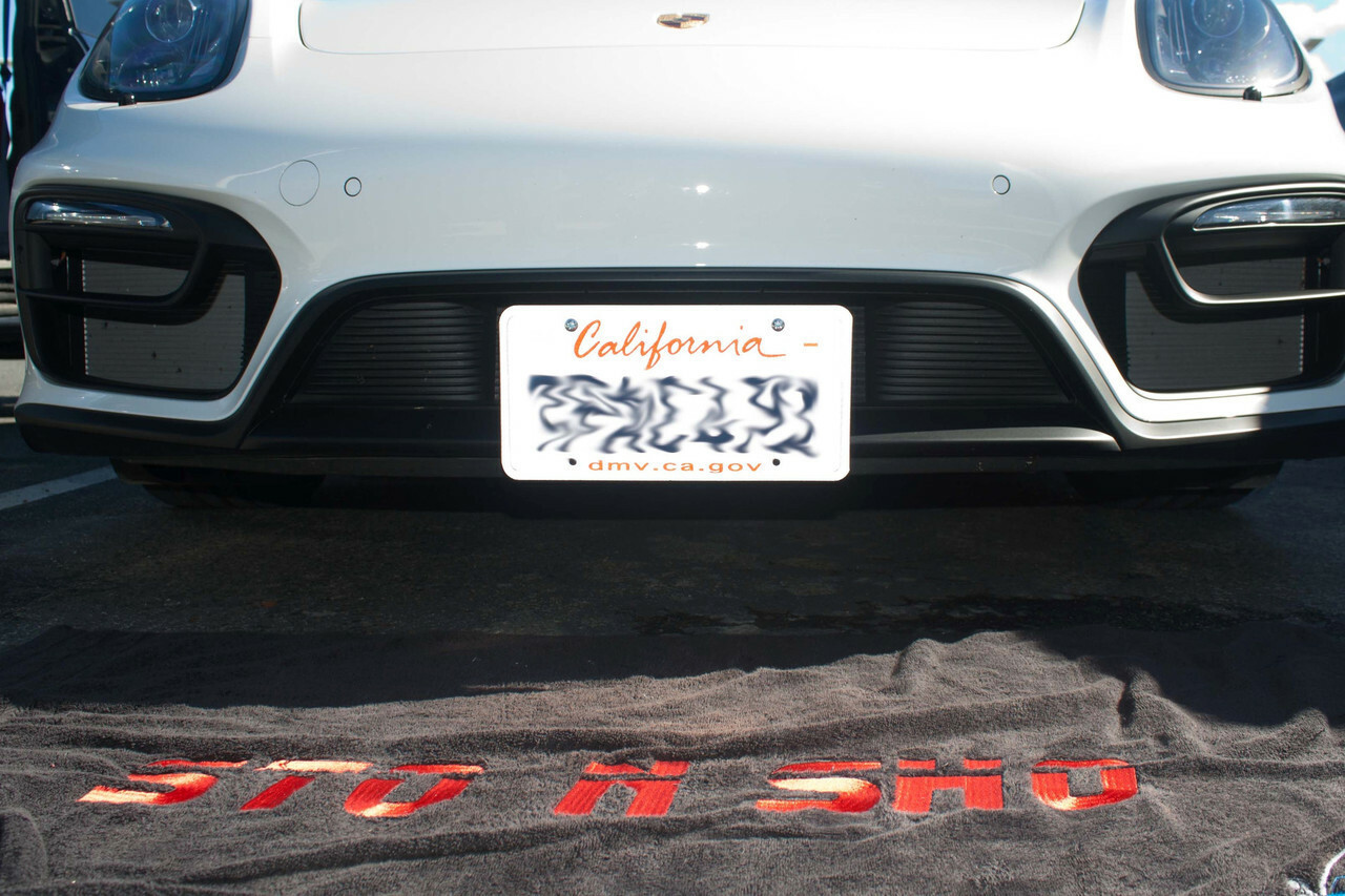 porsche gts license plate frame