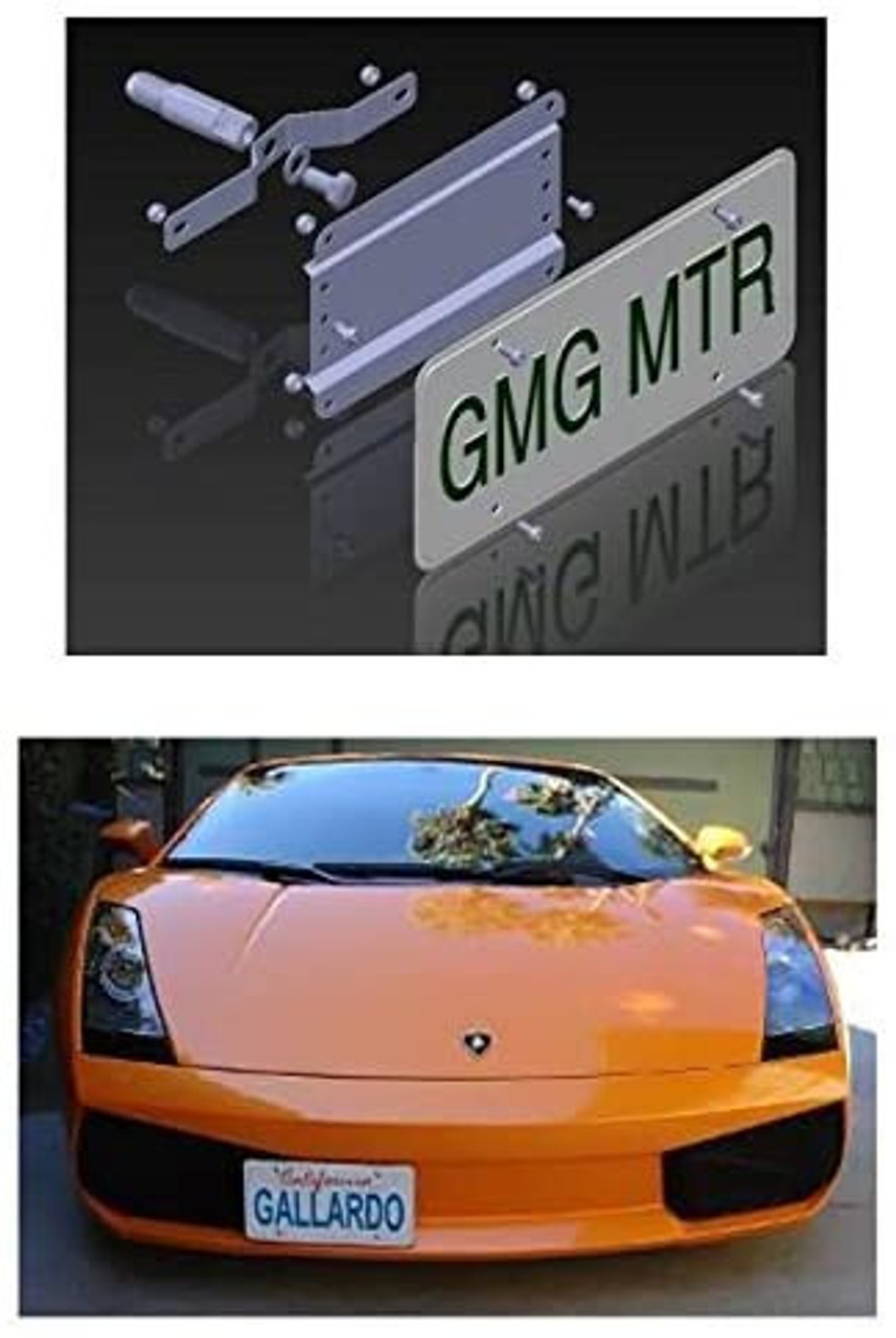 GMG Motorsports | Lamborghini Gallardo No Holes Tow Hook Front License Plate Bracket Fits by GMG Motorsports