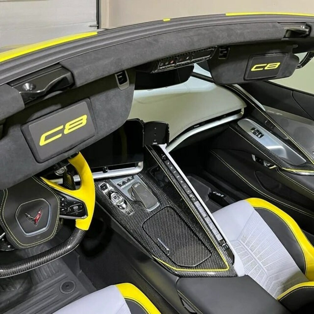 Corvette C8 Sun Visor Warning Label Blackouts
