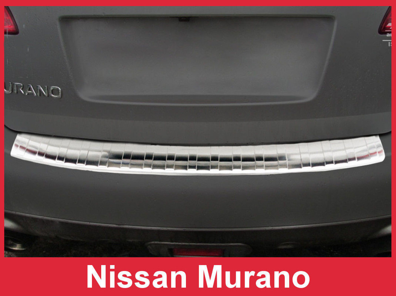 2009-2014 Nissan Murano - Brushed Stainless Steel Rear Bumper Protector