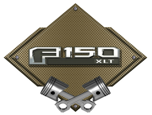 F150 F-150 13th Gen Bronze Carbon Diamond Steel Sign