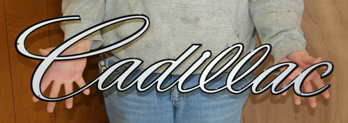 Cadillac Script Steel Sign