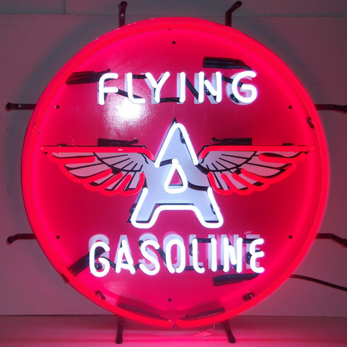 GAS - FLYING A GASOLINE NEON SIGN