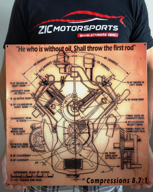 Compression 8.7:1 Steel Flat Sign