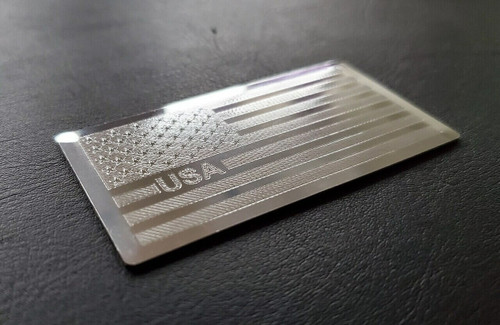 USA American Flag Aluminum Badge