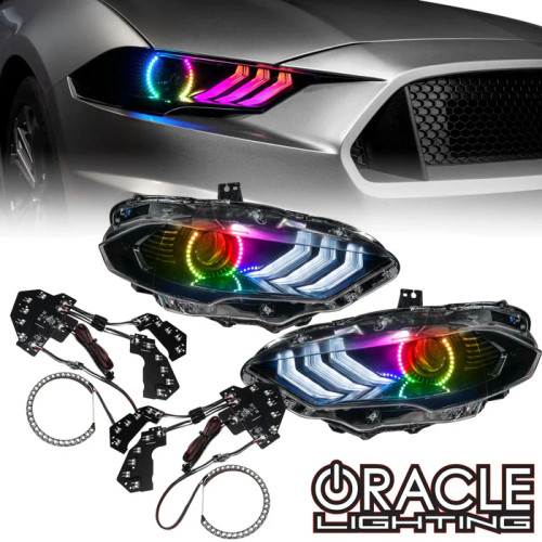 ORACLE LIGHTING DYNAMIC COLORSHIFT DRL Upgrade with HALO Kit and Sequential Turn Signal for 2018-2023 Ford Mustang