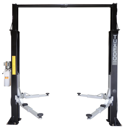 TUXEDO Black Two Post Clear Floor 9,000 lbs LIFT (Delivered Price) (TP9KAC-TUX) TUXEDO Black Two Post Clear Floor 9,000 lbs LIFT (Delivered Price) (TP9KAC-TUX)