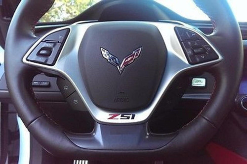 Corvette C7 Singray Z51 Vinyl Decal for Steering Wheel  Red and Black