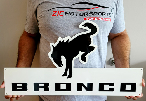 Ford Bronco Modern Black Steel Sign