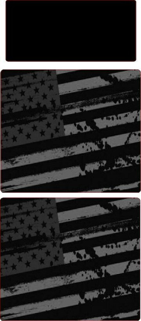 Ford Bronco 2021-26 Sun Visor Warning Label Blackouts Matte Ghost flag