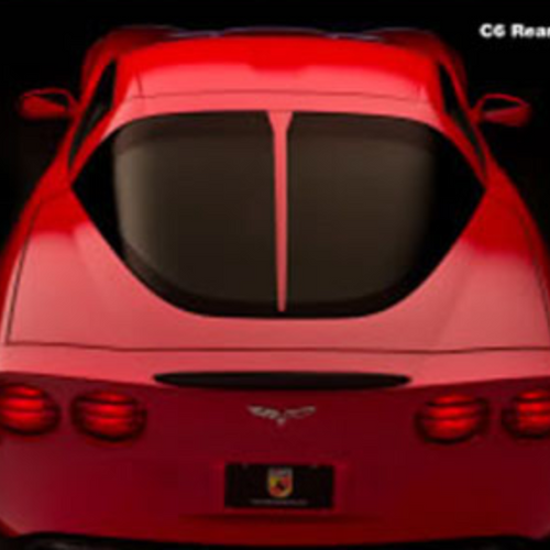 Corvette C6 Rear Split Window Trim - Daytona Style